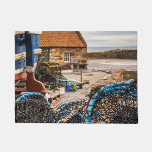 Seile und Hummer-Töpfe | Pittenweem, Schottland Fußmatte (Vorderseite)
