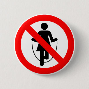 Seilspringen verbotenes Landstraßen-Zeichen Button