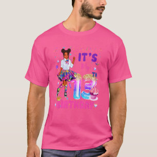 Sein 13. Geburtstag Afrikanisches Schwarzes Mädche T-Shirt