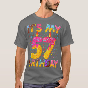 Sein 57. Geburtstag Süße Donut 57 Jahre alter Brun T-Shirt