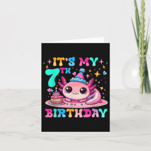 Sein 7. Geburtstag Axolotl Party 7 Jahre alt Axol Karte