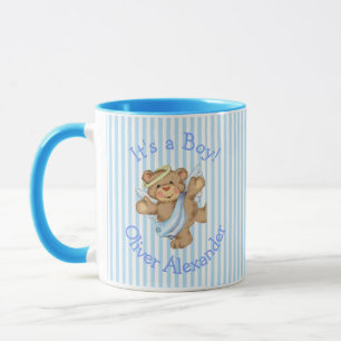 Sein a Boy Custom Teddy Bear Angel Tasse