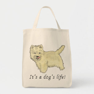 Sein a Dogs Life Funny Niedlich Westie Slogan Spa Tragetasche