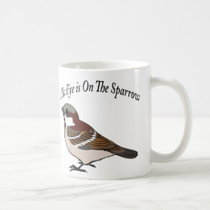Sein Auge ist auf dem Sparrow Kaffeetasse