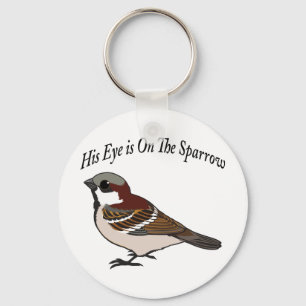Sein Auge ist auf dem Sparrow Schlüsselanhänger