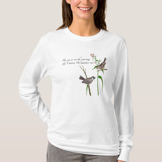 Sein Auge ist auf dem Spatzen T-Shirt (Vorderseite)