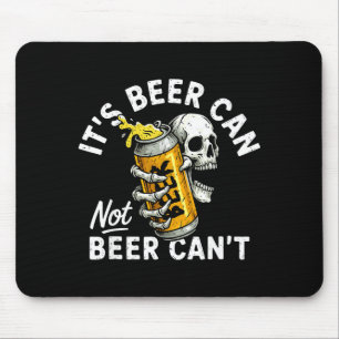 Sein Bier kann nicht Bier kann Totenkopf Skelett T Mousepad