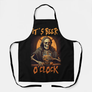 Sein Bier O'Clock Skelett Drink Bier Drinker Ha Schürze