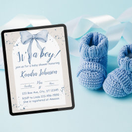 Sein Bogen in Aquarellfarbe, minimalistische Babyd Einladung