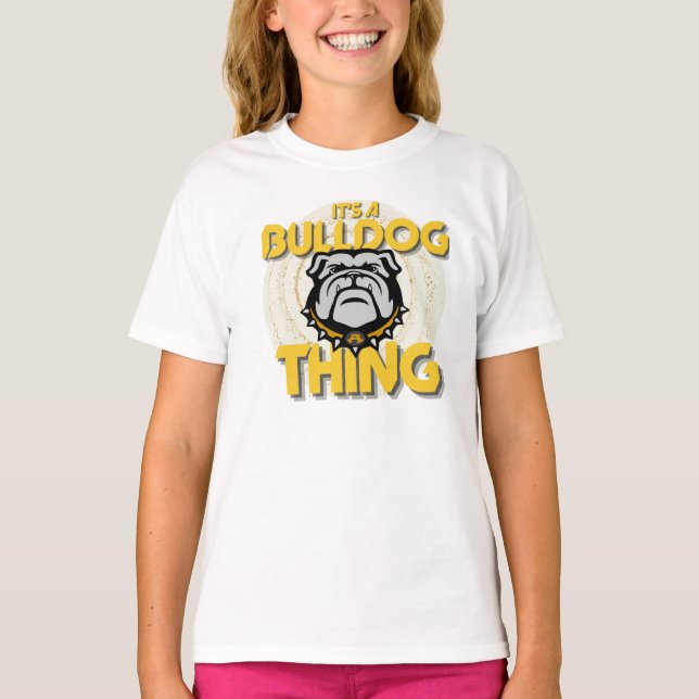 Sein Bulldogge Sachen Basketball Shirt - Creme (Vorderseite)