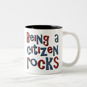 Sein ein Bürger schaukelt Zweifarbige Tasse