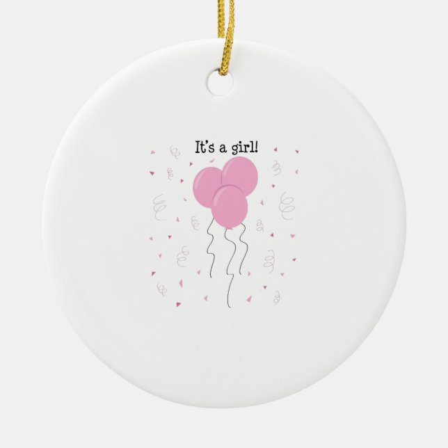 Sein ein Mädchen Keramikornament (Vorne)