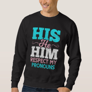 Sein Er respektiert meine Pronos Trans Men Transge Sweatshirt