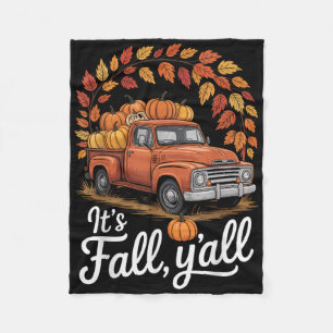 Sein Fall Yall Pumpkin Truck Herbstbaum Hallo Fall Fleecedecke