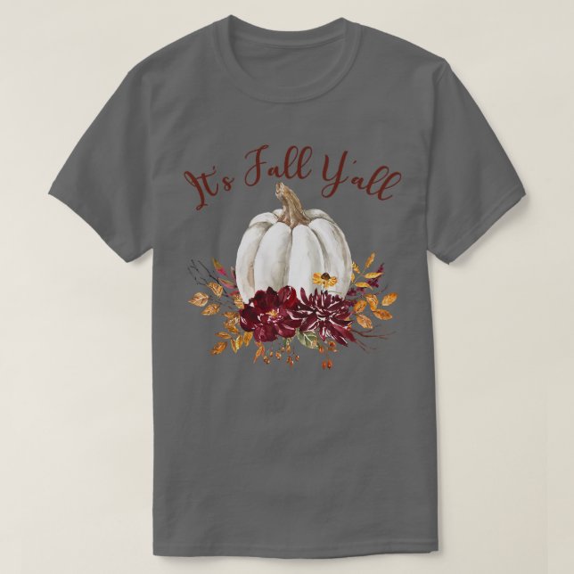 Sein Fall Yall Pumpkins blühende grafische Herbstf T-Shirt (Design vorne)