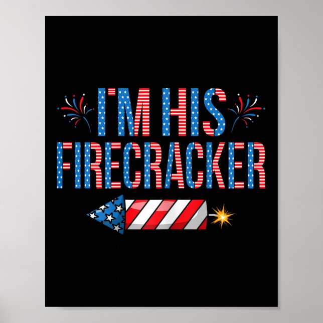Sein Firecracker 4. Juli Niedlich Matching Couple  Poster (Vorne)