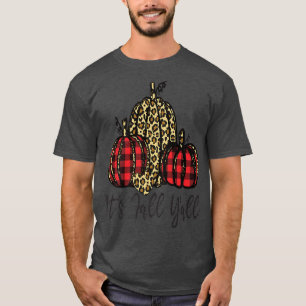 Sein Herbst-Herbst Leopard Pumpkin Fall Leopard T-Shirt