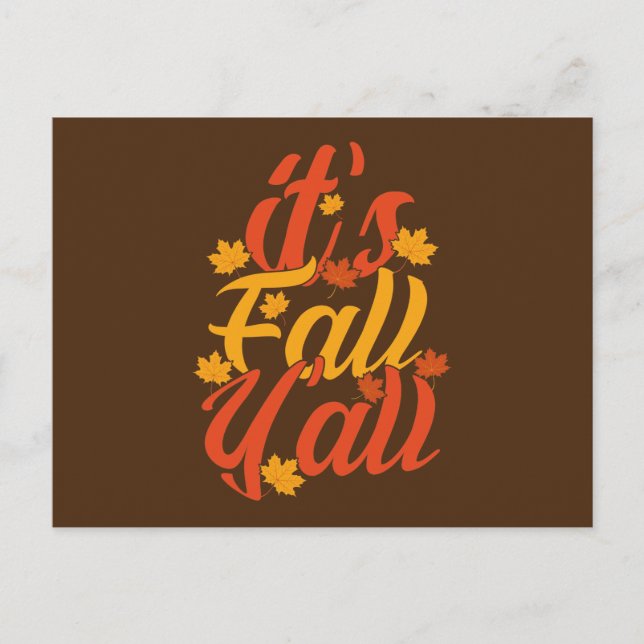 Sein Herbstball, es ist Herbst Y's Herbst Grußkart Postkarte (Vorderseite)