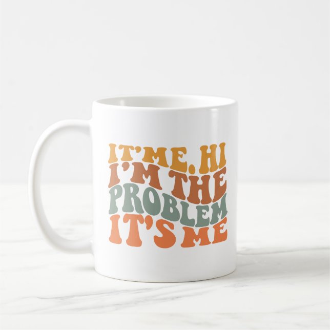 Sein Ich Hallo bin ich das Problem sein Ich Groovy Kaffeetasse (Links)