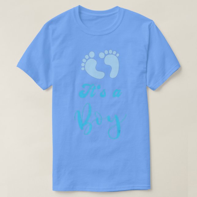 Sein Junge mit Feet Baby Dusche Party T-Shirt (Design vorne)