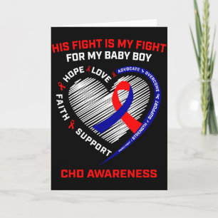 Sein Kampf Baby Junge Sohn Chd Bewusstsein Herzkra Karte