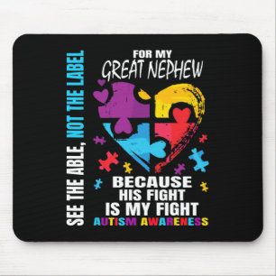 Sein Kampf Blue Great Nephew Autismus Awareness Ta Mousepad