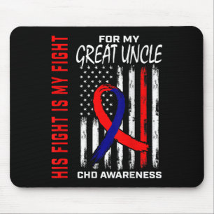 Sein Kampf Chd Awareness Great Onkel American Flag Mousepad