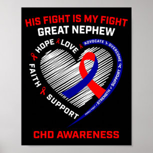 Sein Kampf Großneffe CHD-Bewusstsein Herzkrankheit Poster