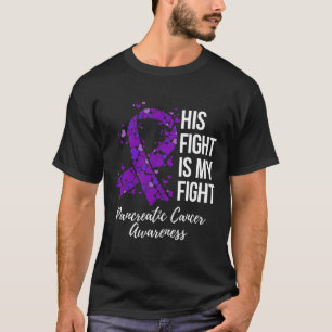 Sein Kampf ist mein Bauchspeicheldrüsenkrebs-Bewus T-Shirt