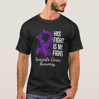 Sein Kampf ist mein Bauchspeicheldrüsenkrebs-Bewus T-Shirt