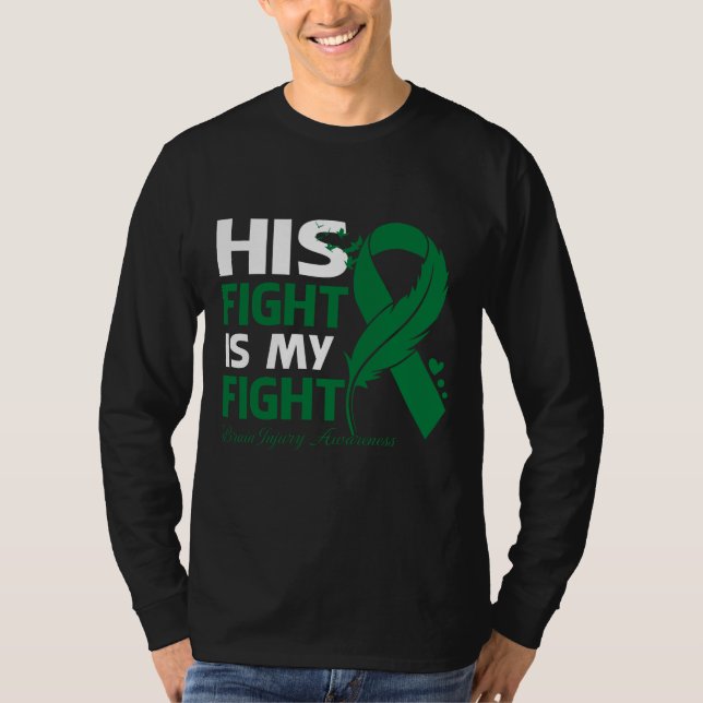 Sein Kampf ist mein Fight BRAIN INJURENESS AWARENE T-Shirt (Vorderseite)