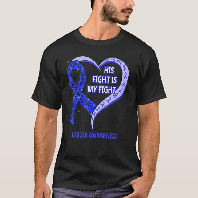 Sein Kampf ist mein Kampf Ataxie Bewusstsein Blaue T-Shirt (Vorderseite)