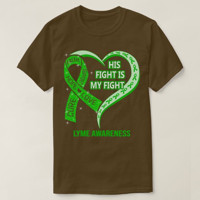 Sein Kampf ist mein Kampf gegen das Herz-Lyme-Bewu T-Shirt (Design vorne)