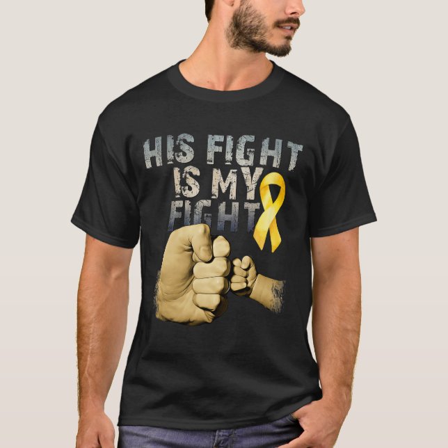 Sein Kampf ist mein Kampf gegen das Krebsbewusstse T-Shirt (Vorderseite)