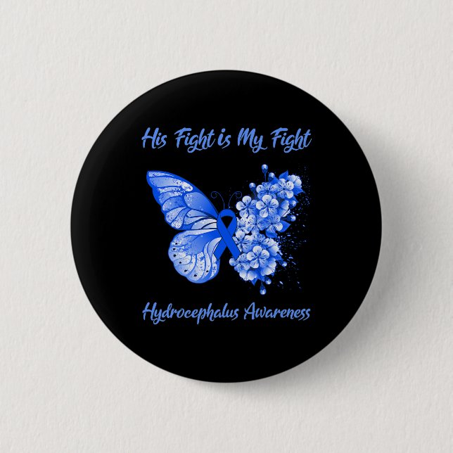 Sein Kampf ist mein Kampf gegen den Hydrocephalus Button (Vorderseite)