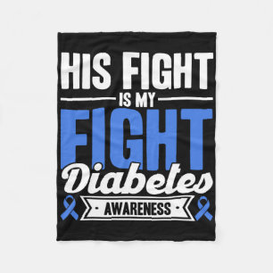Sein Kampf ist mein Kampf gegen Diabetes Bewusstse Fleecedecke