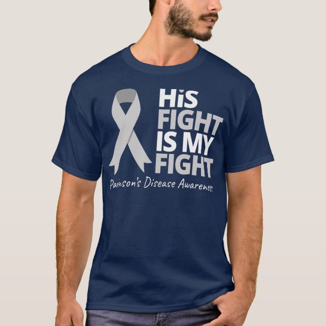 Sein Kampf ist mein Kampf gegen Parkinson Bewussts T-Shirt (Vorderseite)