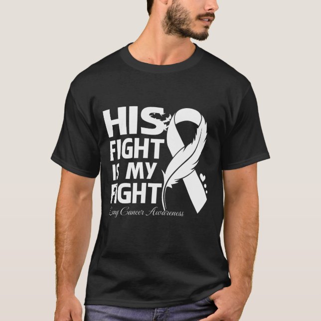 Sein Kampf ist mein Kampf LUNG CANCER AWARENESS Fe T-Shirt (Vorderseite)