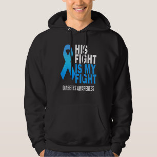 Sein Kampf ist mein Kampf mit blauem Diabetes-Bewu Hoodie