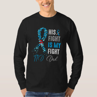 Sein Kampf ist mein Kampf T1D Vater Diabetes-Bewus T-Shirt