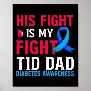 Sein Kampf ist mein Kampf T1D Vater Typ 1 Diabetes Poster