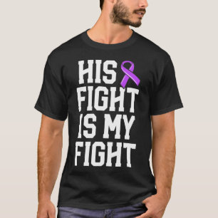 Sein Kampf ist mein Lila Ribbon gegen Epilepsie T-Shirt