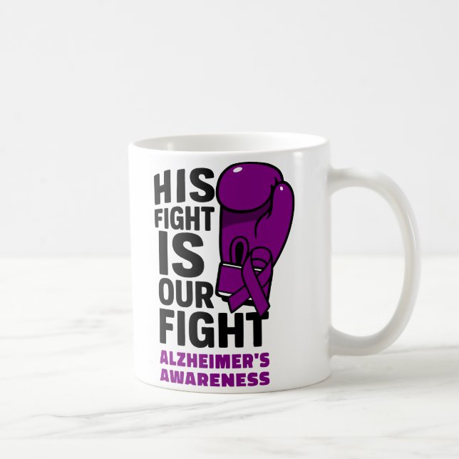Sein Kampf ist unser Kampf - Alzheimer's Bewusstse Kaffeetasse (Rechts)