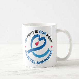Sein Kampf ist unser Kampf – Diabetes-Bewusstsein Kaffeetasse