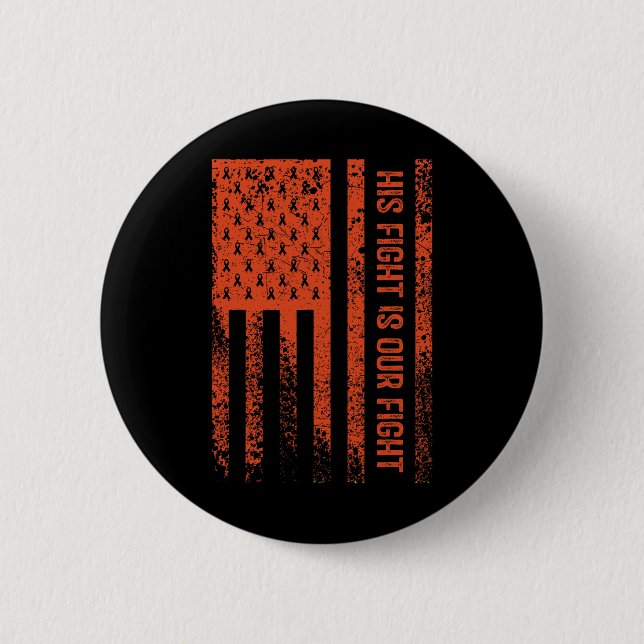 Sein Kampf ist unser Kampf gegen Leukämie Bewussts Button (Vorderseite)