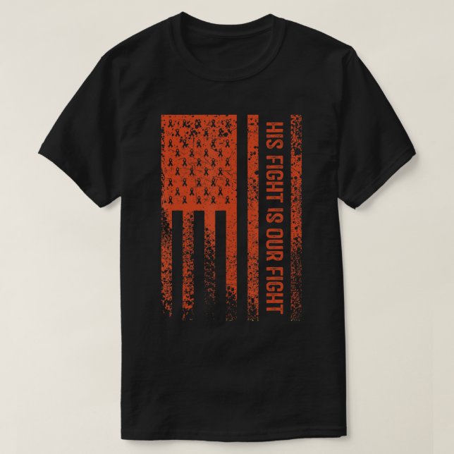Sein Kampf ist unser Kampf gegen Leukämie Bewussts T-Shirt (Design vorne)