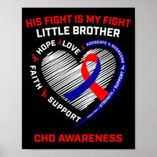Sein Kampf Kleiner Bruder CHD-Bewusstsein Herzkran Poster