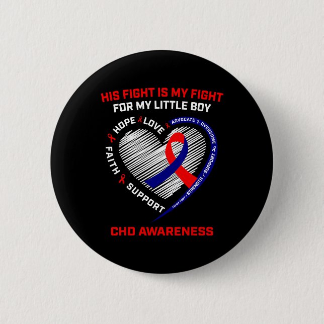 Sein Kampf Kleiner Junge Son Chd Bewusstsein Herz  Button (Vorderseite)