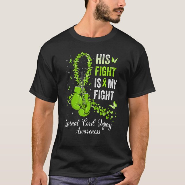 Sein Kampf meine Rückenmarksverletzung Bewusstsein T-Shirt (Vorderseite)