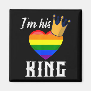 Sein König - Lgbtq Regenbogenherz Schwuler Freund Magnet